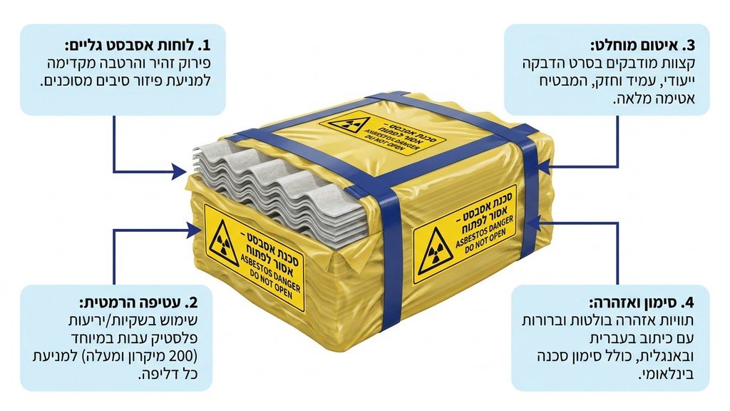 עובדים מורשים אורזים לוחות בצורה בטוחה ואטומה