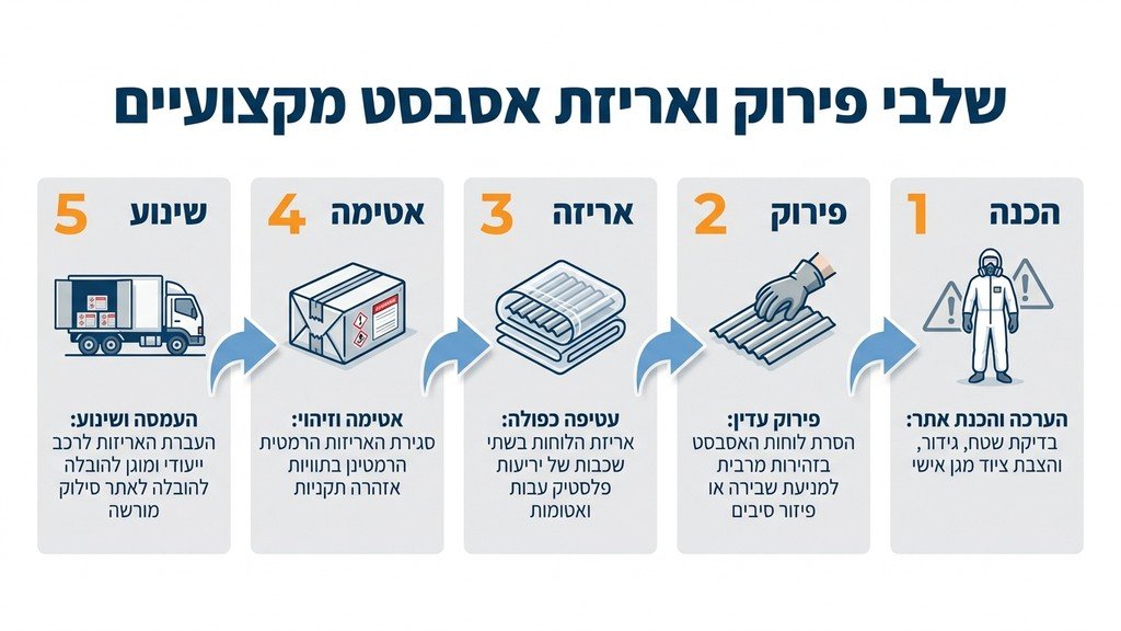 נוצר על ידי מודל בינה מלאכותית Gemini Pro צוות מקצועי של טופ אסבסט מבצע פירוק זהיר של לוחות