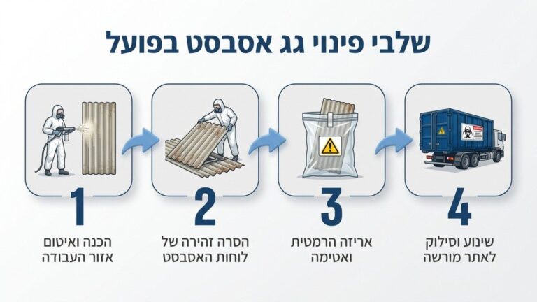 צוות מקצועי מבצע פירוק אסבסט בטוח בבית פרטי