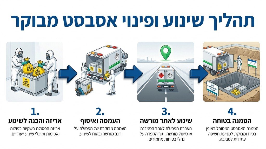 נוצר על ידי מודל בינה מלאכותית Gemini Pro צוות מקצועי של טופ אסבסט מבצע פירוק בטוח בחליפות מגן
