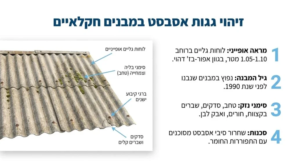 זיהוי גגות אסבסט במבנים חקלאיים ישנים